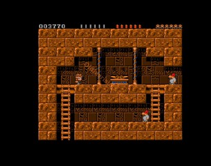 une photo d'Ã©cran de Rick Dangerous sur Commodore Amiga